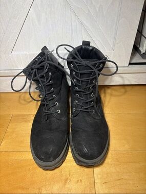 Woman’s Black Lace-Up Combat Boots